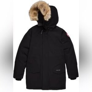 Canada Goose Langford Parka Heritage Black Men’s XL Jacket with Fur Hood Trim